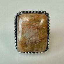 Load image into Gallery viewer, Silver Plated Rutilated Quartz Ring (Adjustable)
