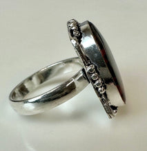 Load image into Gallery viewer, Silver Plated Mahogany Obsidian Ring sz 9.75
