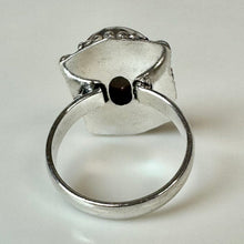 Load image into Gallery viewer, Silver Plated Mahogany Obsidian Ring sz 9.75
