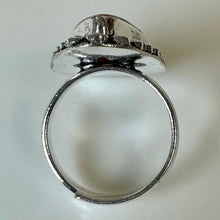 Load image into Gallery viewer, Silver Plated Rose Quartz Ring (Adjustable)
