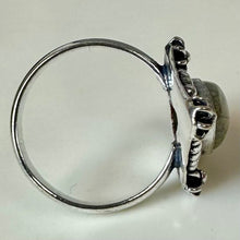 Load image into Gallery viewer, Silver Plated Unakite Ring sz 10
