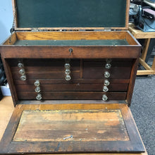 Load image into Gallery viewer, Antique Wood Machinist Tool Box AS IS
