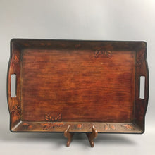 Load image into Gallery viewer, Vintage Better Homes &amp; Garden Rustic Wood Tray / Serving Tray Pine Cones (2x20x14)

