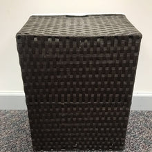 Load image into Gallery viewer, Large Brown Wicker Basket with Liner &amp; Handles (12x20x16)
