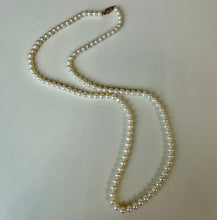 Load image into Gallery viewer, 14K Gold Clasp 24" Strand Pearl Necklace (23.7g)
