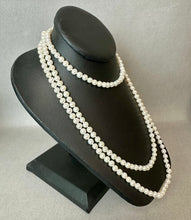 Load image into Gallery viewer, 14K Gold Clasp 52" Strand Pearl Necklace (56.9g)
