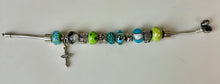 Load image into Gallery viewer, Pandora Moments Sterling Snake Chain Charm Bracelet w/ Pandora &amp; Pandora-Style Slide Charms (8")
