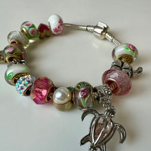 Load image into Gallery viewer, Sterling Pandora-Style Snake Chain Charm Bracelet w/ Sterling &amp; Plated Pandora-Style Slide Charms (8")

