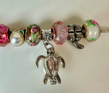 Load image into Gallery viewer, Sterling Pandora-Style Snake Chain Charm Bracelet w/ Sterling &amp; Plated Pandora-Style Slide Charms (8")
