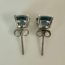 Load image into Gallery viewer, Sterling Blue Topaz Stud Earrings
