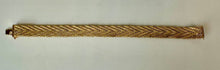 Load image into Gallery viewer, Vintage Gold Plated De Cesare Herringbone Bracelet (7.25")
