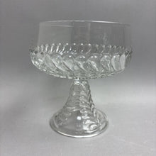 Load image into Gallery viewer, Antique Adams &amp; Co Clear Glass Compte Plume Pattern (8")
