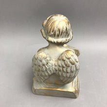 Load image into Gallery viewer, Gold Ceramic Angel Reading Figurine (8")
