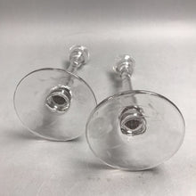 Load image into Gallery viewer, Vintage Etched Glass Candlestick Holders (9.5") Set OF 2
