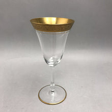 Load image into Gallery viewer, Tiffin Franciscan Minton Wine Water Glass Optic Gold (8") (6 Available)
