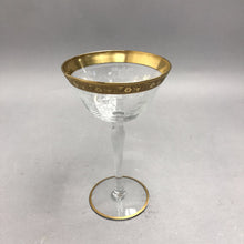 Load image into Gallery viewer, Tiffin Franciscan Melrose Clear Wine Glass Optic Gold (6") (8 Available)
