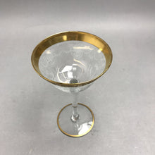 Load image into Gallery viewer, Tiffin Franciscan Melrose Clear Wine Glass Optic Gold (6") (8 Available)
