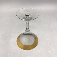 Load image into Gallery viewer, Vintage Dorothy Thorpe Glass Gold Band Wine Glass (6") (7 Available)
