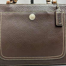 Load image into Gallery viewer, Coach Espresso Pebbled Leather Chelsea East West Shoulder Tote Purse (8x13x3")
