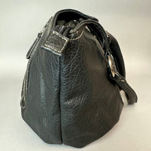 Load image into Gallery viewer, Strada Black Faux Leather Hobo Bag Shoulder Purse (11x17x5")
