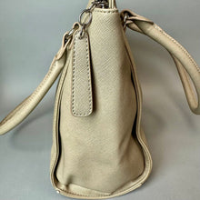 Load image into Gallery viewer, Nine West Tan Textured Faux Leather Shoulder Satchel Purse (10x15x5")
