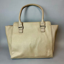 Load image into Gallery viewer, Nine West Tan Textured Faux Leather Shoulder Satchel Purse (10x15x5")
