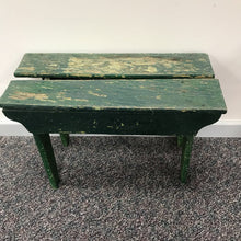Load image into Gallery viewer, Primitive Green Wood Bench (19x27x12)
