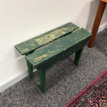 Load image into Gallery viewer, Primitive Green Wood Bench (19x27x12)
