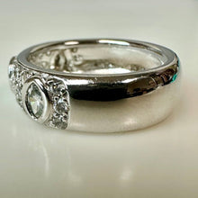 Load image into Gallery viewer, Sterling Pave Cubic Zirconia Band Ring sz 6.5
