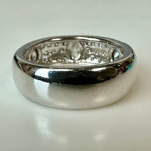 Load image into Gallery viewer, Sterling Pave Cubic Zirconia Band Ring sz 6.5
