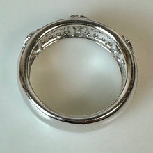 Load image into Gallery viewer, Sterling Pave Cubic Zirconia Band Ring sz 6.5

