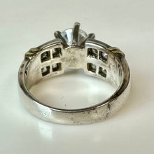 Load image into Gallery viewer, Sterling Cubic Zirconia Engagement Ring sz 7
