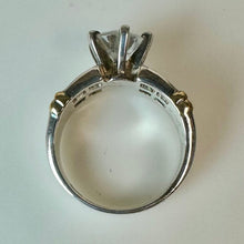Load image into Gallery viewer, Sterling Cubic Zirconia Engagement Ring sz 7
