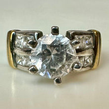 Load image into Gallery viewer, Sterling Cubic Zirconia Engagement Ring sz 7
