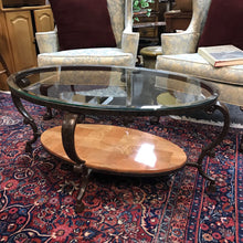 Load image into Gallery viewer, Coffee Table Metal Frame / Glass Top (21x46x30)
