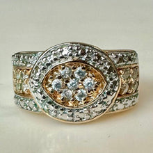 Load image into Gallery viewer, Ross Simons Gold Vermeil Sterling Cubic Zirconia Ring sz 6.5
