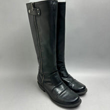 Load image into Gallery viewer, Mia Black Faux Leather Riding Boots sz 6.5
