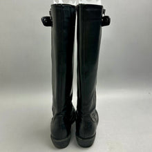 Load image into Gallery viewer, Mia Black Faux Leather Riding Boots sz 6.5
