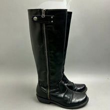 Load image into Gallery viewer, Mia Black Faux Leather Riding Boots sz 6.5
