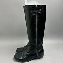 Load image into Gallery viewer, Mia Black Faux Leather Riding Boots sz 6.5
