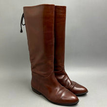 Load image into Gallery viewer, Vintage Cognac Leather Riding Boots sz 6.5
