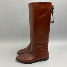 Load image into Gallery viewer, Vintage Cognac Leather Riding Boots sz 6.5

