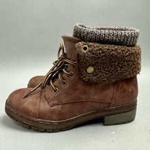 Load image into Gallery viewer, Coolway Brown Faux Leather Hiking Boots sz 6
