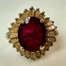 Load image into Gallery viewer, 10K Ruby CZ Ring sz 6 (4.0g)
