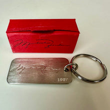 Load image into Gallery viewer, Michael Jordan Signature 1997 Brushed Steel Keychain w/ Box (2.25")
