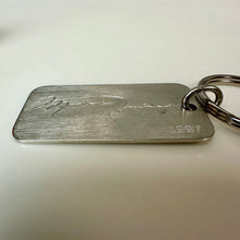 Load image into Gallery viewer, Michael Jordan Signature 1997 Brushed Steel Keychain w/ Box (2.25")
