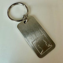 Load image into Gallery viewer, Michael Jordan Signature 1997 Brushed Steel Keychain w/ Box (2.25")
