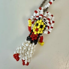 Load image into Gallery viewer, Vintage Native Beadwork Chief Figure Pendant on 24" Sterling Chain Necklace
