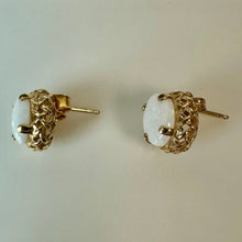 Load image into Gallery viewer, 14K Gold Opal Stud Earrings (1.7g)
