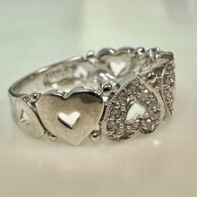Load image into Gallery viewer, 10K White Gold Diamond Ring As-Is sz 8 (2.5g)
